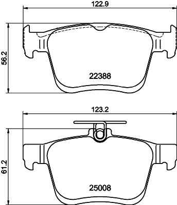 8DB355042651 HELLA Комплект тормозных колодок, дисковый тормоз