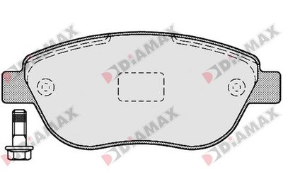 N09351 DIAMAX Комплект тормозных колодок, дисковый тормоз