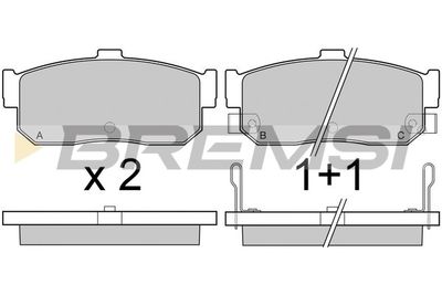 BP2513 BREMSI Комплект тормозных колодок, дисковый тормоз