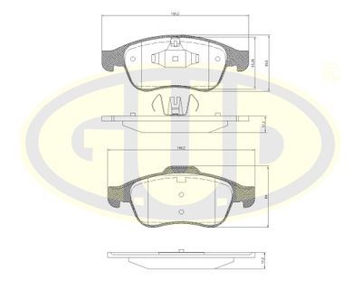 GBP124810 G.U.D. Комплект тормозных колодок, дисковый тормоз