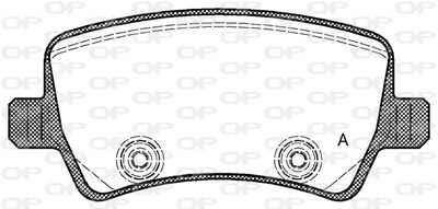 BPA123600 OPEN PARTS Комплект тормозных колодок, дисковый тормоз