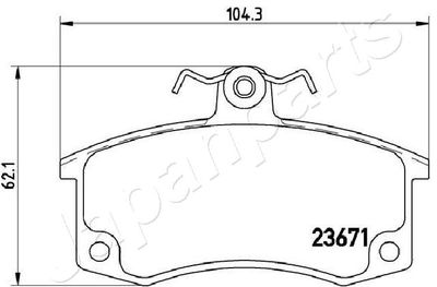 PA046AF JAPANPARTS Комплект тормозных колодок, дисковый тормоз