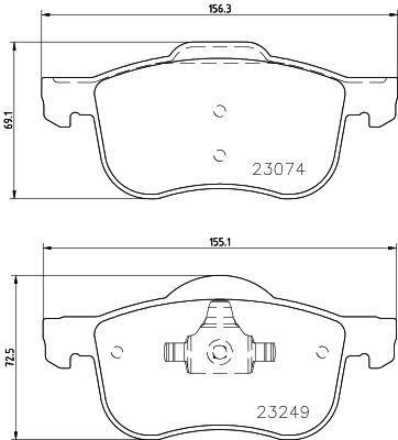 PCP1434 DON Комплект тормозных колодок, дисковый тормоз