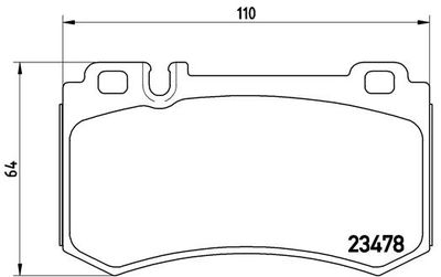 P50077 BREMBO Комплект тормозных колодок, дисковый тормоз