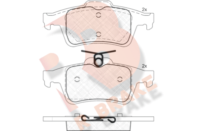 RB1825 R BRAKE Комплект тормозных колодок, дисковый тормоз