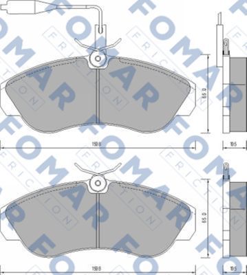 FO629681 FOMAR Friction Комплект тормозных колодок, дисковый тормоз