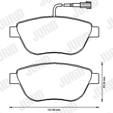 573172J JURID Комплект тормозных колодок, дисковый тормоз