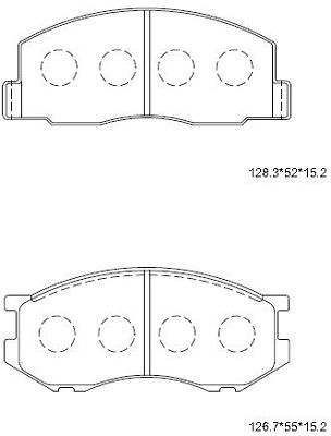 KD2685 ASIMCO Комплект тормозных колодок, дисковый тормоз