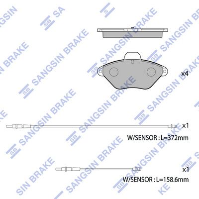 SP1253 Hi-Q Комплект тормозных колодок, дисковый тормоз