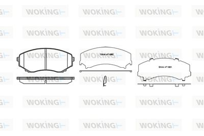 P297322 WOKING Комплект тормозных колодок, дисковый тормоз