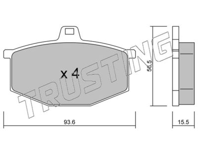0140 TRUSTING Комплект тормозных колодок, дисковый тормоз