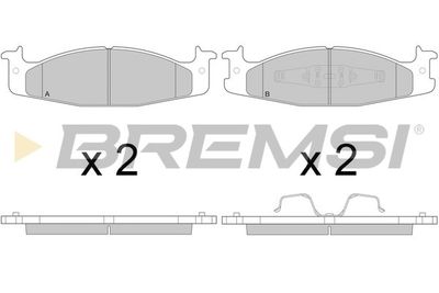 BP2795 BREMSI Комплект тормозных колодок, дисковый тормоз