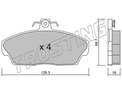 1771 TRUSTING Комплект тормозных колодок, дисковый тормоз