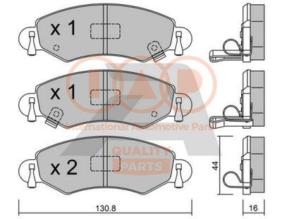 70416097P IAP QUALITY PARTS Комплект тормозных колодок, дисковый тормоз