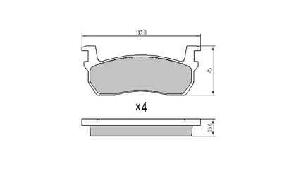 FBP0298 FREMAX Комплект тормозных колодок, дисковый тормоз