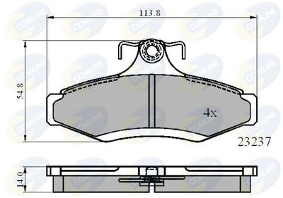 CBP0495 COMLINE Комплект тормозных колодок, дисковый тормоз