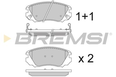 BP3376 BREMSI Комплект тормозных колодок, дисковый тормоз