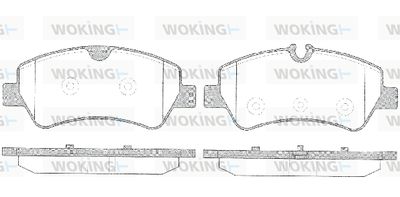 P1421300 WOKING Комплект тормозных колодок, дисковый тормоз