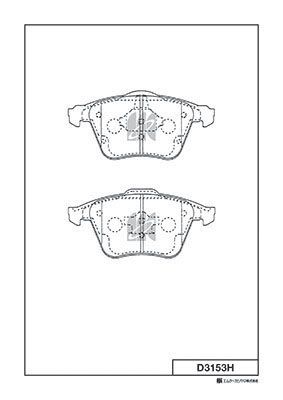 D3153H MK Kashiyama Комплект тормозных колодок, дисковый тормоз