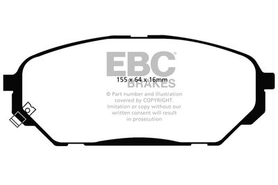 DP1813 EBC Brakes Комплект тормозных колодок, дисковый тормоз