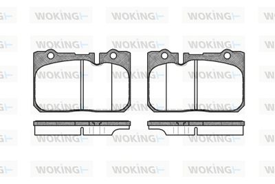 P779300 WOKING Комплект тормозных колодок, дисковый тормоз