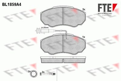 BL1859A4 FTE Комплект тормозных колодок, дисковый тормоз