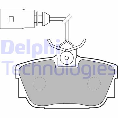 LP1541 DELPHI Комплект тормозных колодок, дисковый тормоз