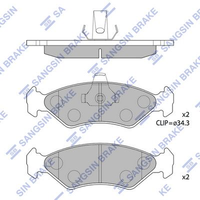 SP1861 Hi-Q Комплект тормозных колодок, дисковый тормоз