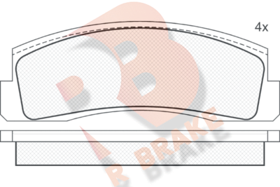 RB0269 R BRAKE Комплект тормозных колодок, дисковый тормоз
