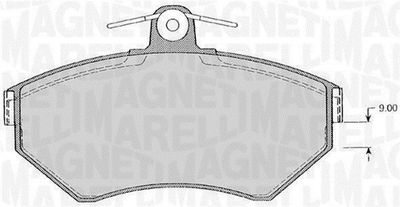 363916060389 MAGNETI MARELLI Комплект тормозных колодок, дисковый тормоз