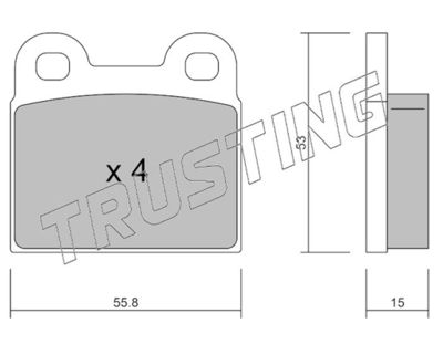 0021 TRUSTING Комплект тормозных колодок, дисковый тормоз