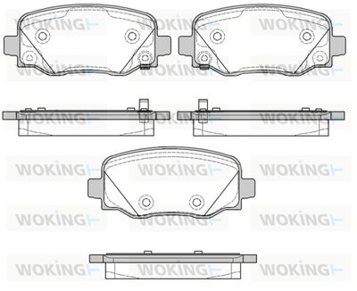 P1478302 WOKING Комплект тормозных колодок, дисковый тормоз