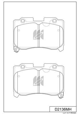 D2136MH MK Kashiyama Комплект тормозных колодок, дисковый тормоз