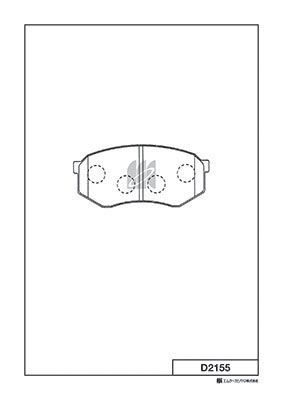 D2155 MK Kashiyama Комплект тормозных колодок, дисковый тормоз
