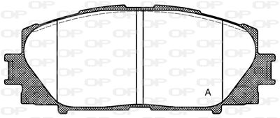 BPA122400 OPEN PARTS Комплект тормозных колодок, дисковый тормоз