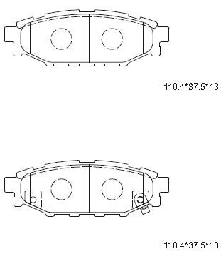 KD3722 ASIMCO Комплект тормозных колодок, дисковый тормоз