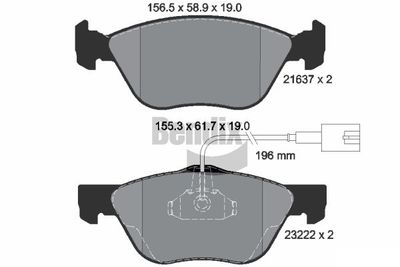 BPD1823 BENDIX Braking Комплект тормозных колодок, дисковый тормоз