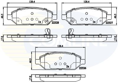 CBP32326 COMLINE Комплект тормозных колодок, дисковый тормоз