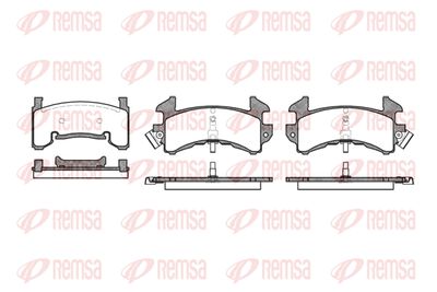 051500 REMSA Комплект тормозных колодок, дисковый тормоз