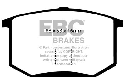 DP4298R EBC Brakes Комплект тормозных колодок, дисковый тормоз