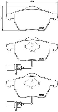 P85085 BREMBO Комплект тормозных колодок, дисковый тормоз