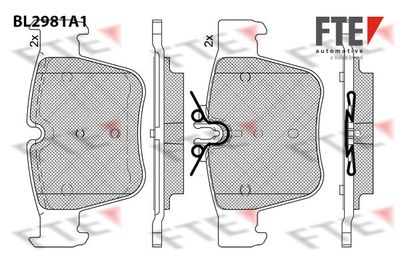 BL2981A1 FTE Комплект тормозных колодок, дисковый тормоз