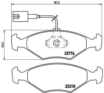 P23122 BREMBO Комплект тормозных колодок, дисковый тормоз