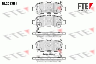 BL2583B1 FTE Комплект тормозных колодок, дисковый тормоз