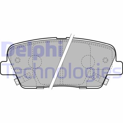 LP2202 DELPHI Комплект тормозных колодок, дисковый тормоз