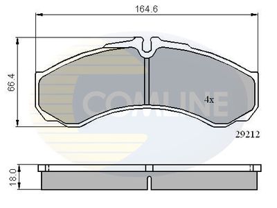 CBP0909 COMLINE Комплект тормозных колодок, дисковый тормоз