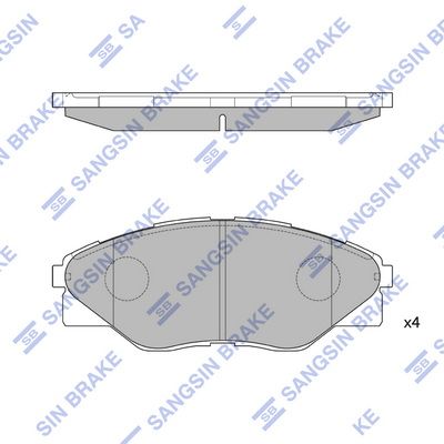 SP1544 Hi-Q Комплект тормозных колодок, дисковый тормоз