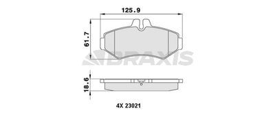 AA0206 BRAXIS Комплект тормозных колодок, дисковый тормоз