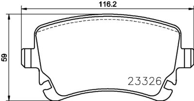 8DB355024961 HELLA Комплект тормозных колодок, дисковый тормоз