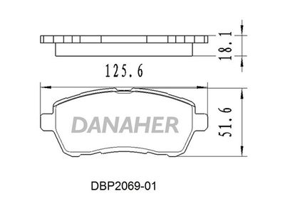 DBP206901 DANAHER Комплект тормозных колодок, дисковый тормоз